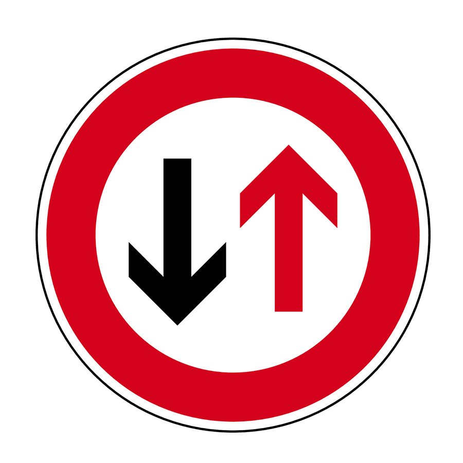 Vorrangregelung: Dem Gegenverkehr Vorrang gewähren
